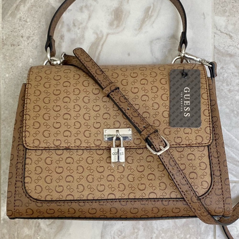 Brand New! GUESS Caramel Crossbody Shoulder Purse Handbag
